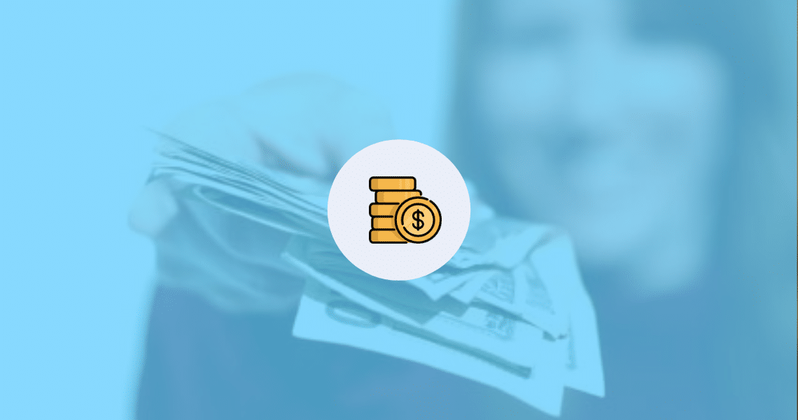 A woman confidently holding a stack of money, showcasing her success in rocking piano performances and conquering anxiety.