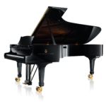 A grand piano for piano lessons.