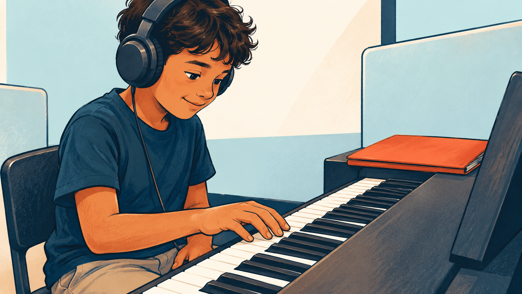 Focused Piano Practice in a Calm Studio